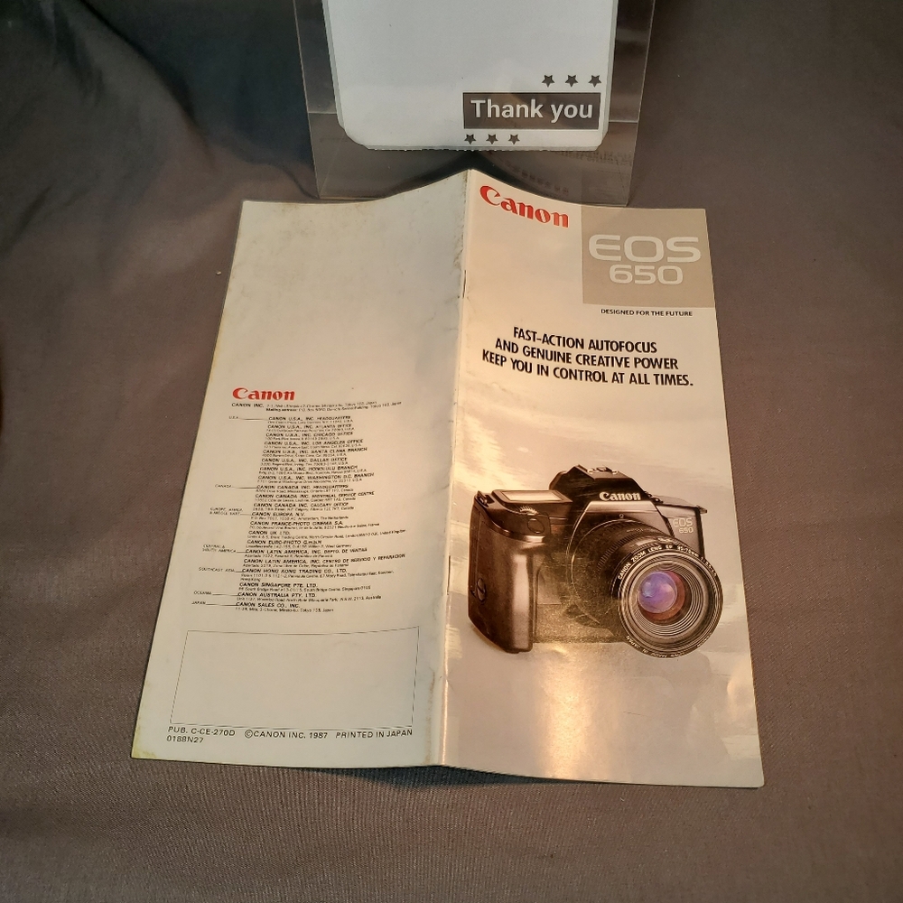 Original Canon EOS 650 Camera Brochure 1987 Edition
